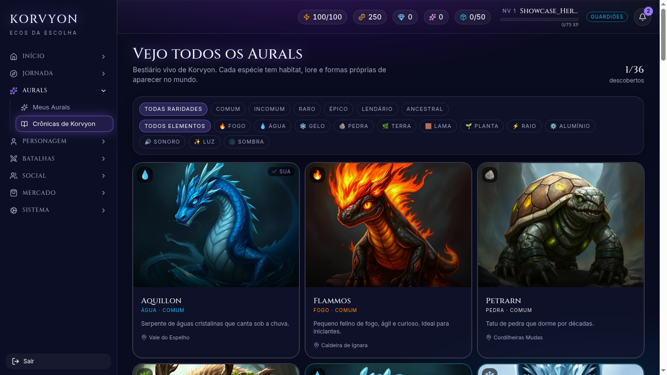 Coleção de Aurais — desktop